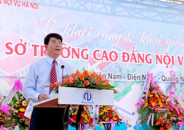 Lễ khởi công xây dựng Cơ sở Trường Cao đẳng Nội vụ tại khu đô thị mới Điện Nam - Điện Ngọc, huyện Điện Bàn, tỉnh Quảng Nam và Lễ khai giảng năm học mới 2009 - 2010 